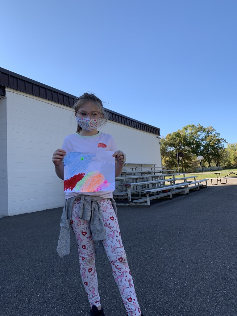 Enjoying the fall day by painting outside 